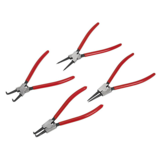 Sealey AK8456 Internal/External Circlip Pliers Set 4pc 230mm Sealey