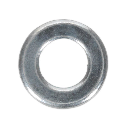 Sealey FWA510 Flat Washer DIN 125 - M5 x 10mm Form A Zinc Pack of 100 Sealey