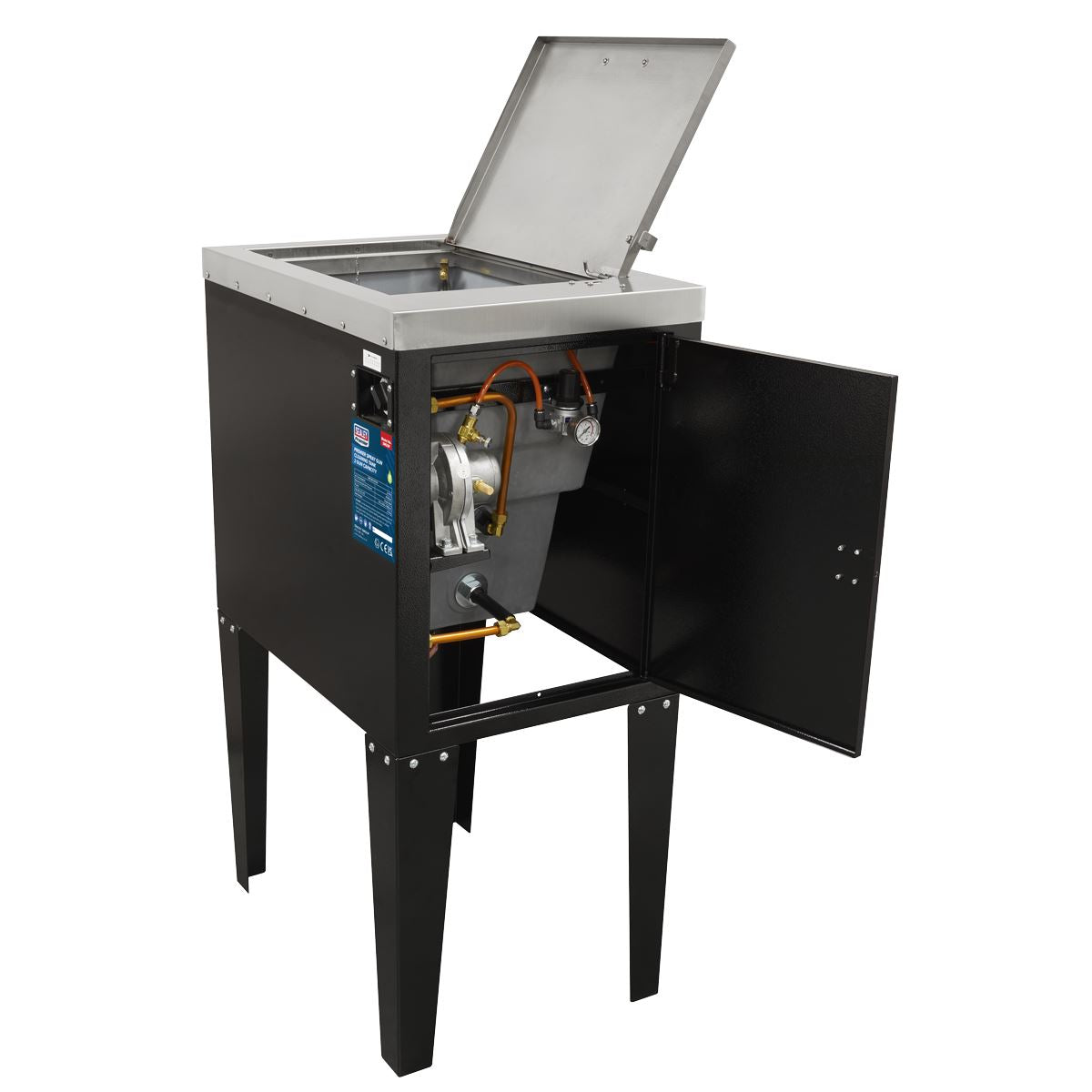 Sealey SM23P Premier Spray Gun Cleaning Tank 2 Gun Capacity Sealey