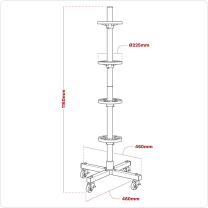 Sealey STR004 Wheel Storage Trolley 100kg Capacity Sealey