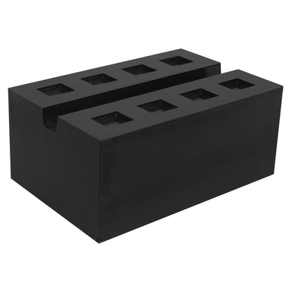 Sealey SJBEX.A03 Slotted Rubber Support Block for Viking Jacking Beams 80mm Sealey