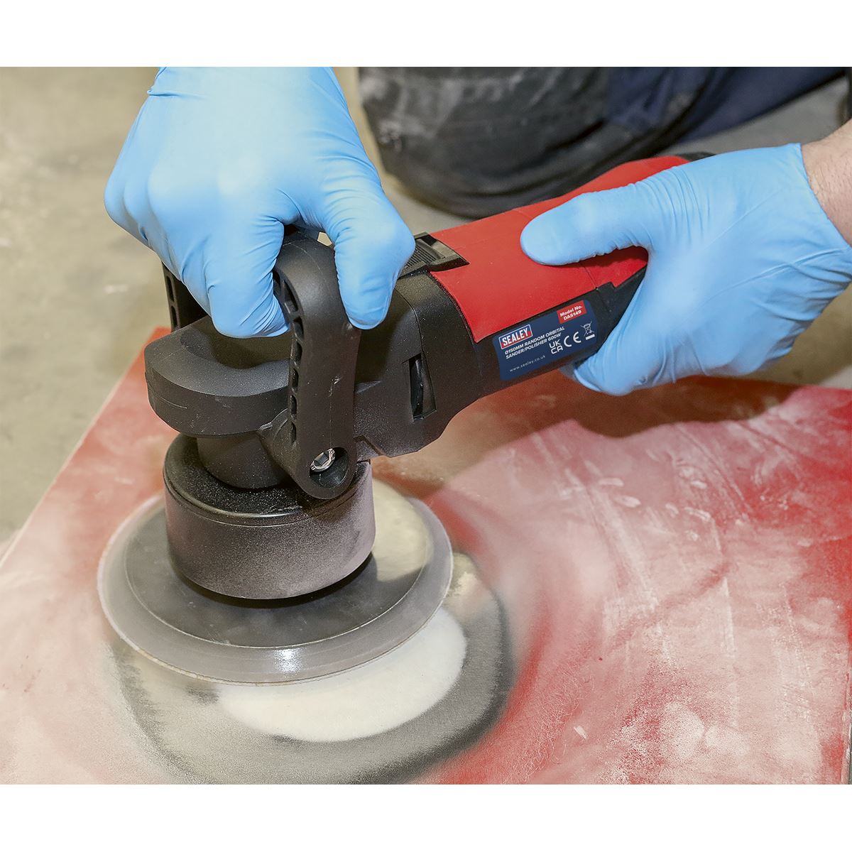 Sealey DAS149 Random Orbital Dual Action Sander/Polisher Ø150mm 600W/230V Sealey