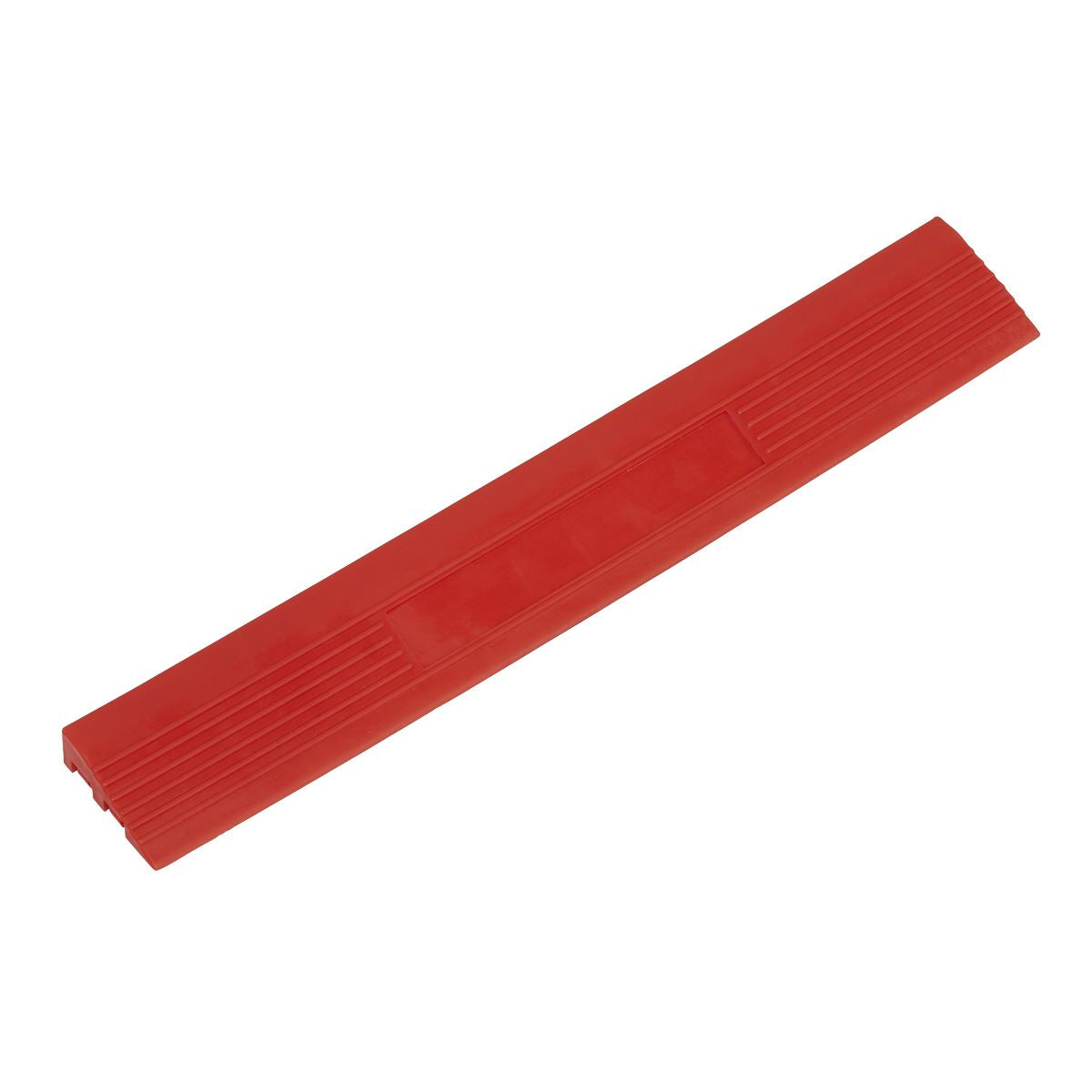 Sealey FT3ERM Polypropylene Floor Tile Edge 400 x 60mm Red Male - Pack of 6 Sealey