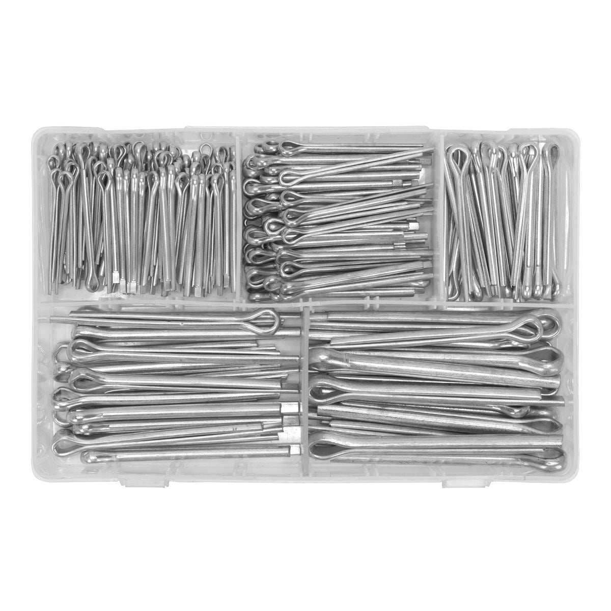Sealey AB003SP Split Pin Assortment 230pc Large Sizes Metric & Imperial Sealey