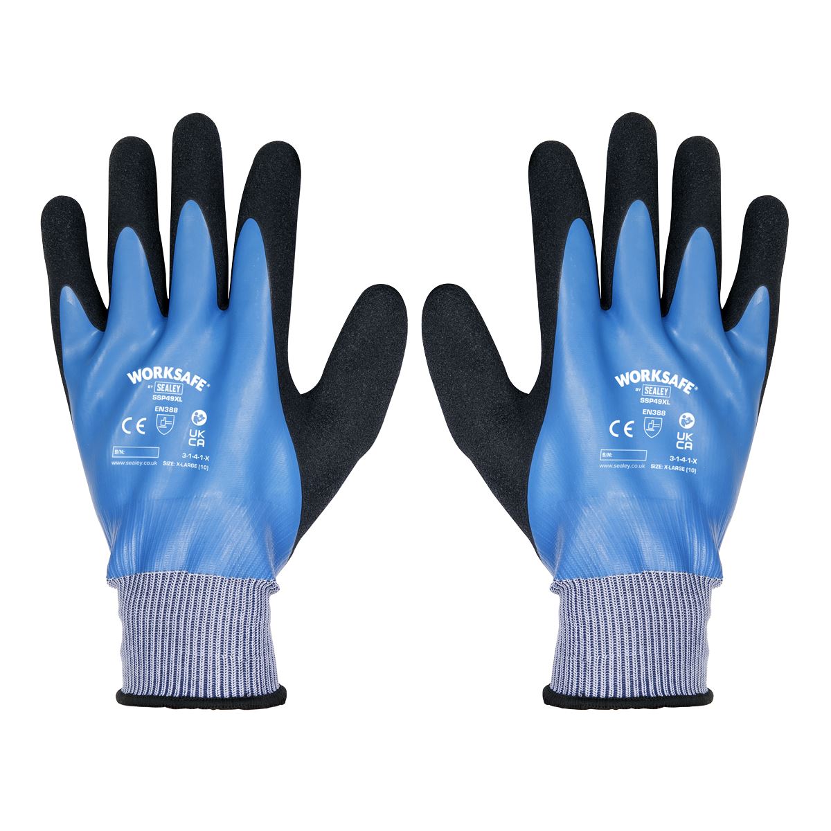 Sealey SSP49XL Waterproof Latex Gloves X-Large – Pair Sealey