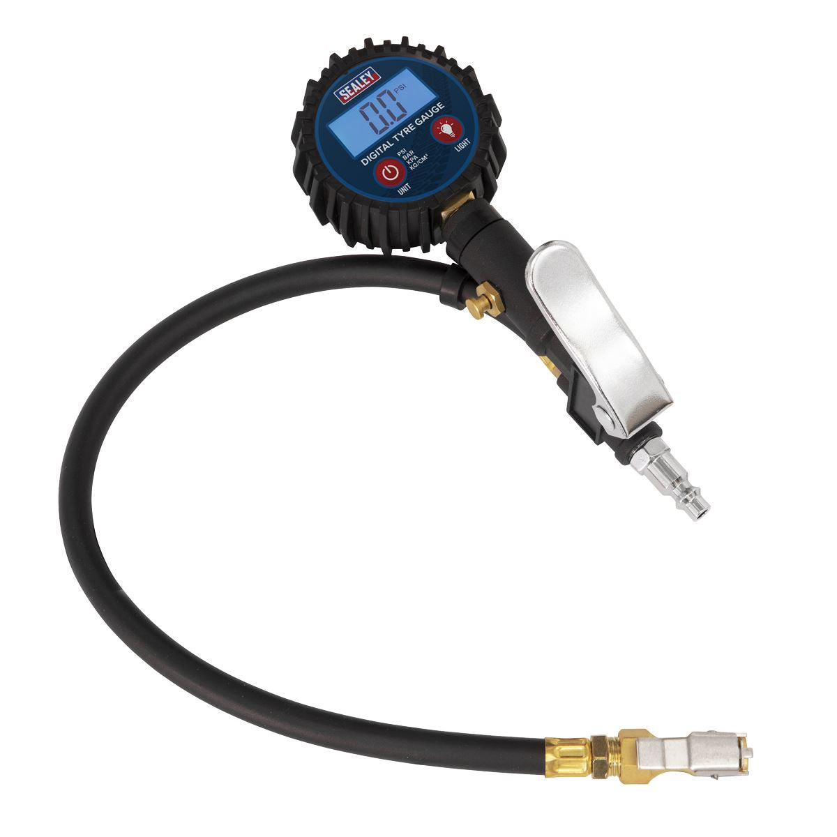 Sealey SA400 Digital Tyre Inflator with Clip-On Connector Sealey