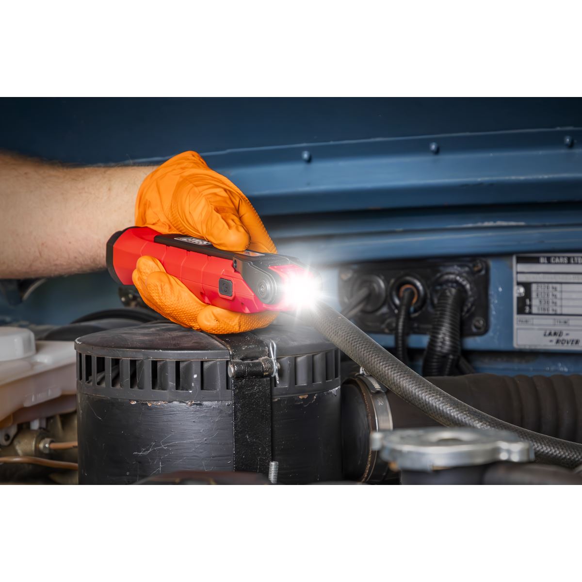 Sealey LED3605R Rechargeable 360° Inspection Light 10W & 2 x 4W SMD LED Red Sealey