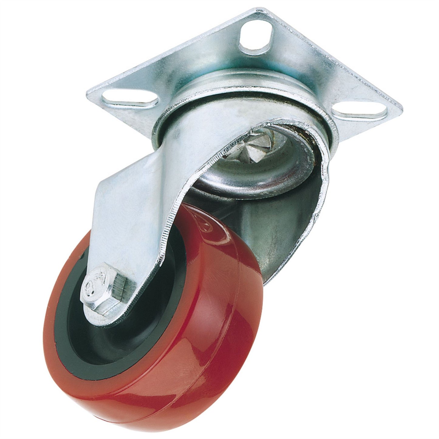 Draper 65508 Polyurethane Wheeled Swivel Plate Fixing Castor 50mm Diameter S.W.L. 50kg Draper
