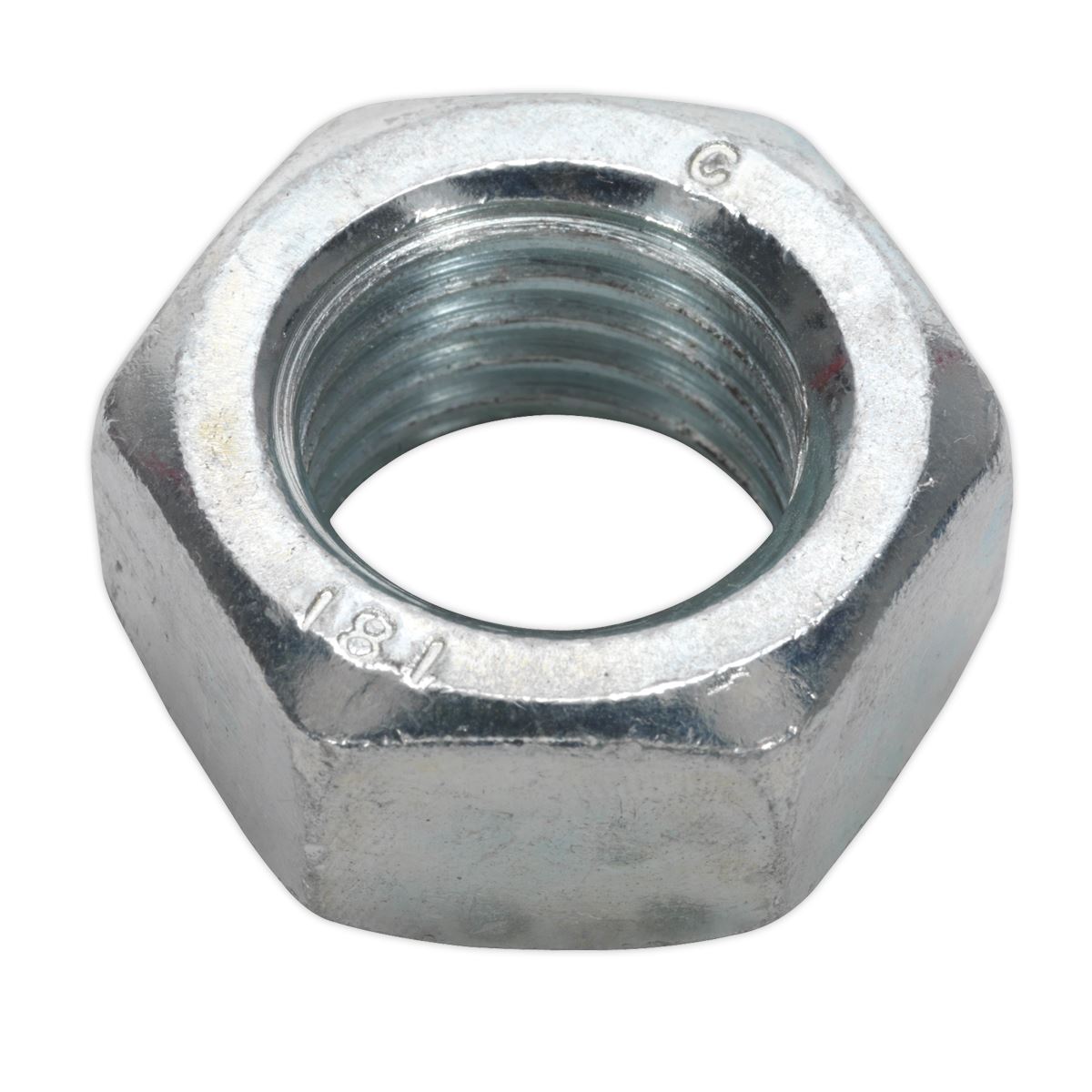Sealey SN20 Steel Nut DIN 934 - M20 Zinc Pack of 10 Sealey