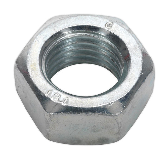 Sealey SN20 Steel Nut DIN 934 - M20 Zinc Pack of 10 Sealey