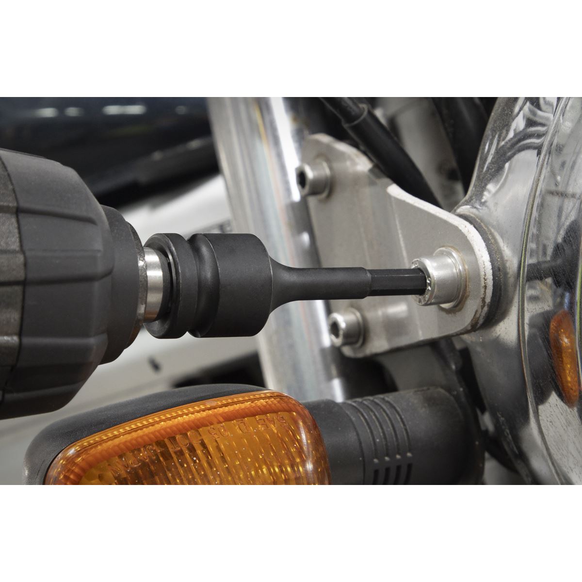 Sealey AK5600 Impact Hex Socket Bit Set 8pc 1/2"Sq Drive - Imperial Sealey