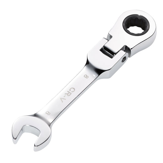Draper 27949 HI-TORQ® Metric Stubby Flexible Head Ratchet Combination Spanner 8mm Draper