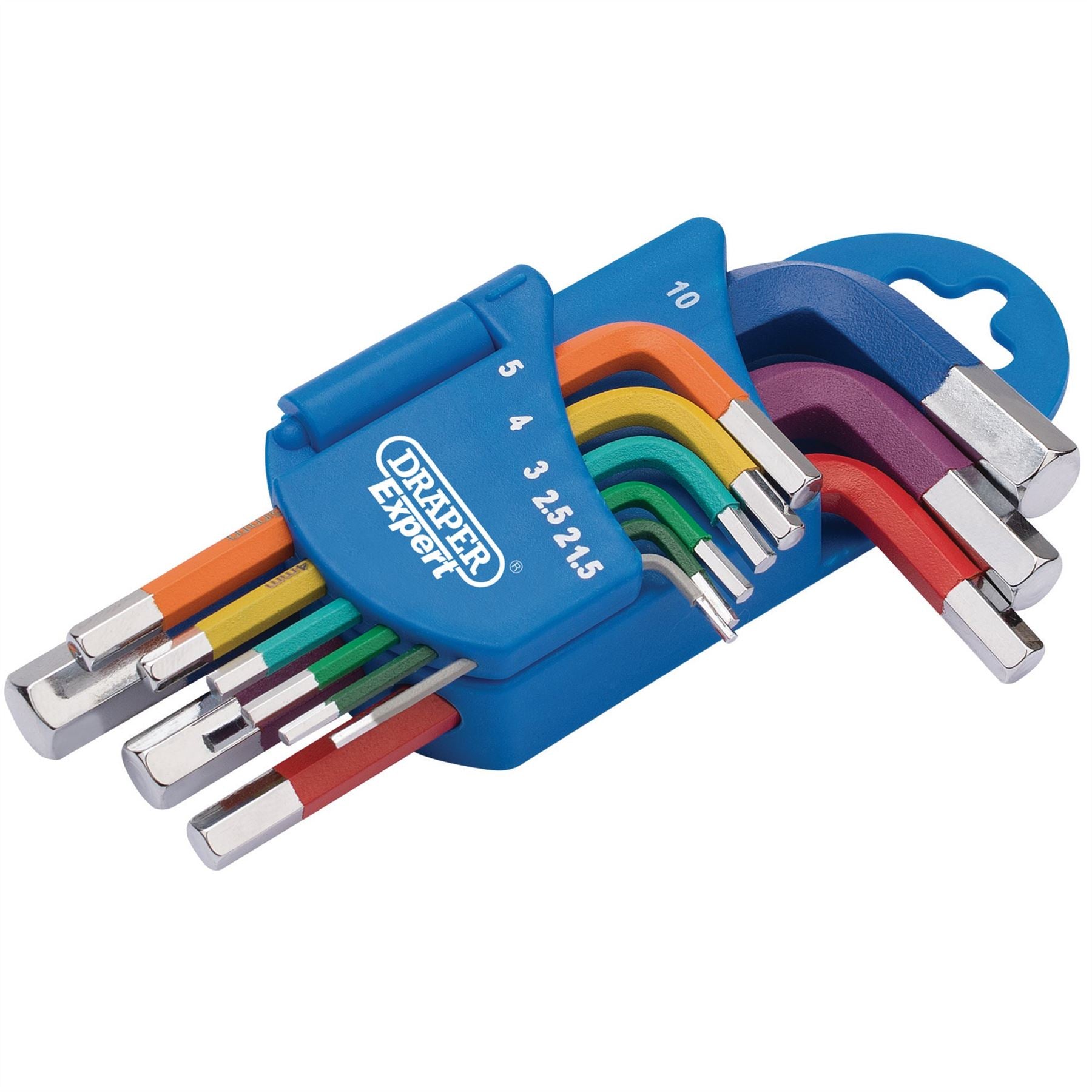 Draper 66126 Metric Coloured Short Arm Hex. Key Set 9 Piece Draper