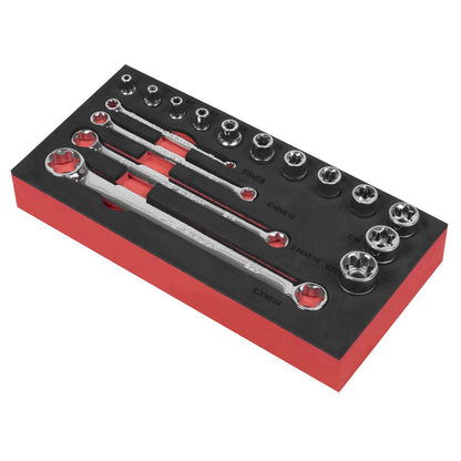 Sealey AK61801 TRX-Star* 3/8"Sq Drive Socket & Spanner Set 16pc Sealey