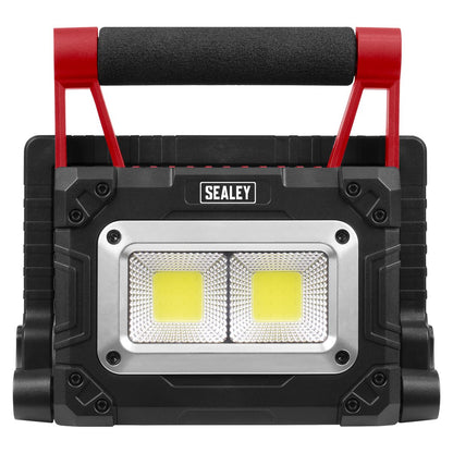 Sealey LEDFL15WS 15W COB LED Solar Powered Rechargeable Portable Floodlight Sealey