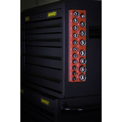 Sealey AK27087 Socket Holder Magnetic 1/2"Sq Drive Capacity 19 Sockets Sealey