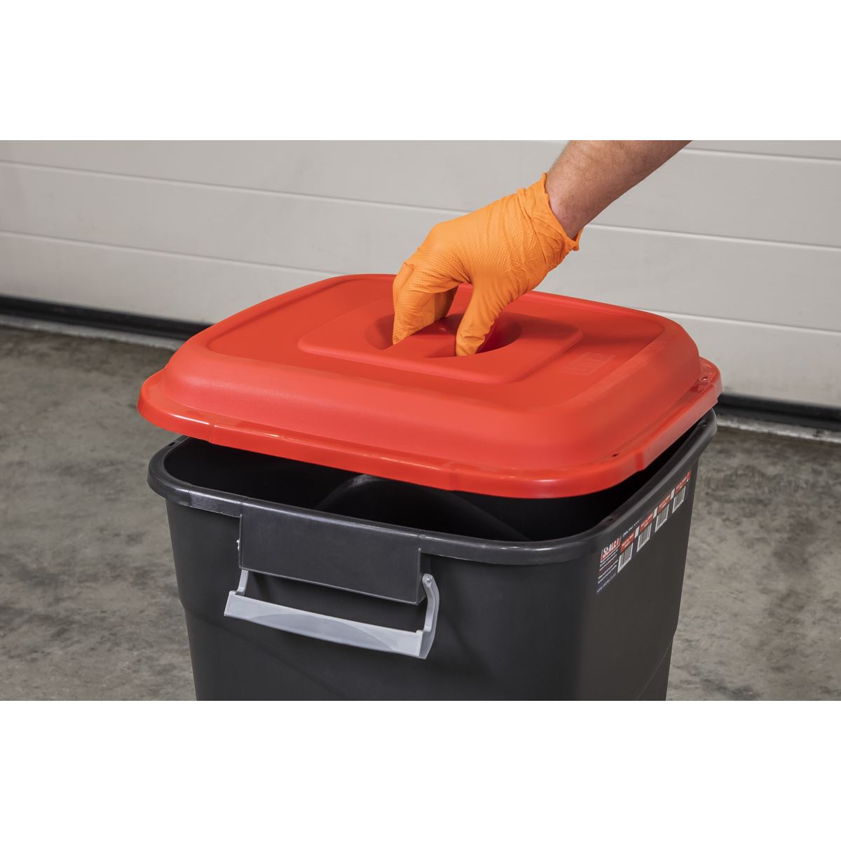 Sealey BM75R Refuse/Storage Bin 75L - Red Sealey
