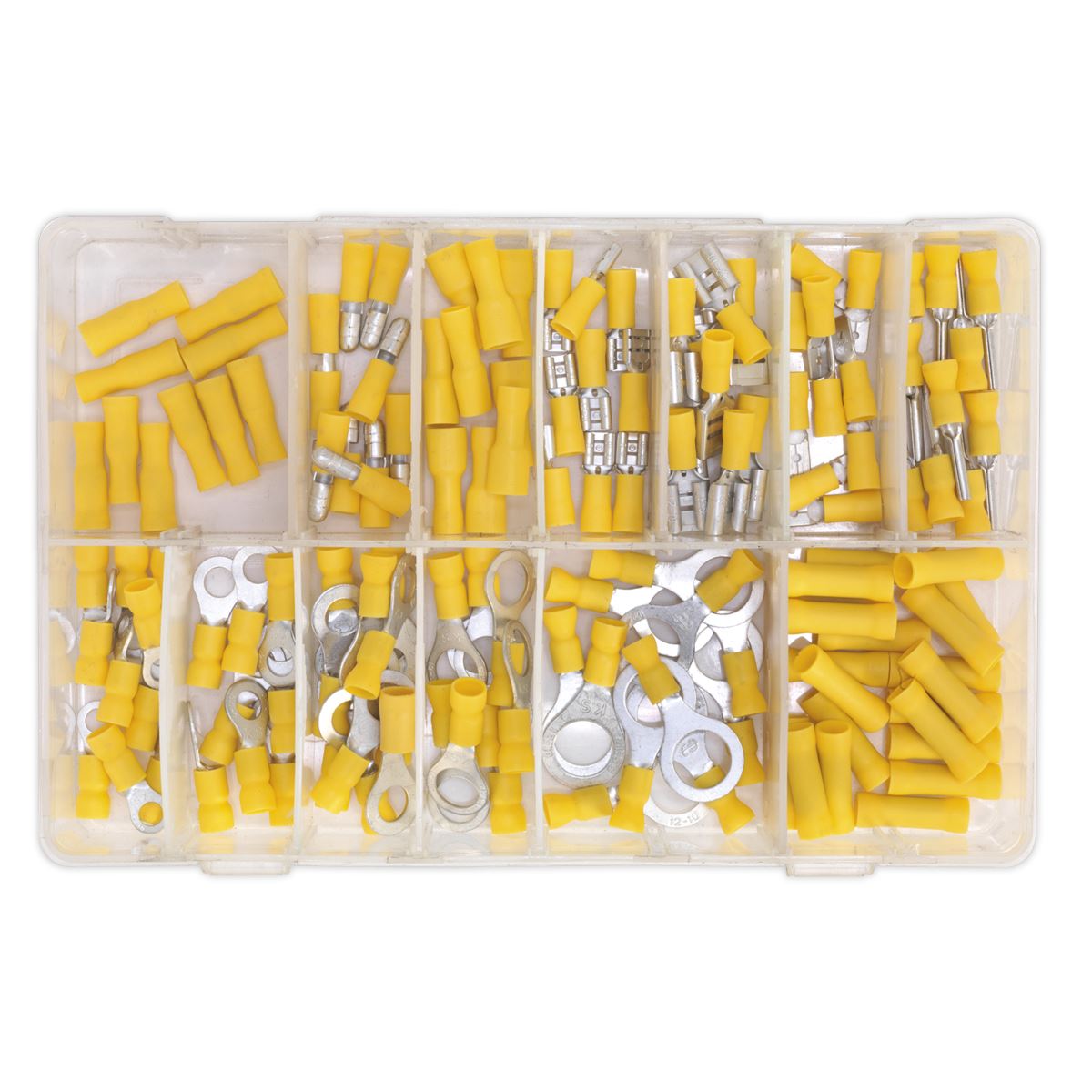 Sealey AB041YT Crimp Terminal Assortment 140pc Yellow Sealey