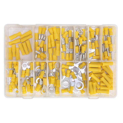 Sealey AB041YT Crimp Terminal Assortment 140pc Yellow Sealey