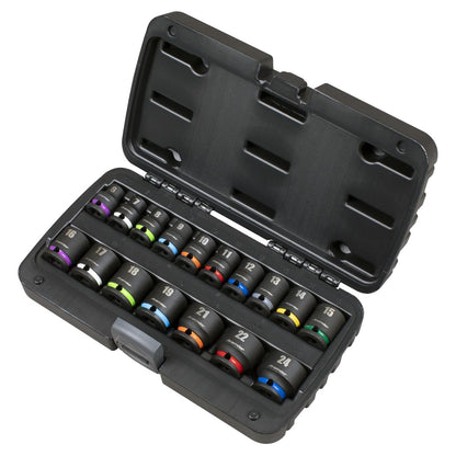 Sealey AK68218 Impact Socket Set 3/8"Sq Drive 17pc Sealey