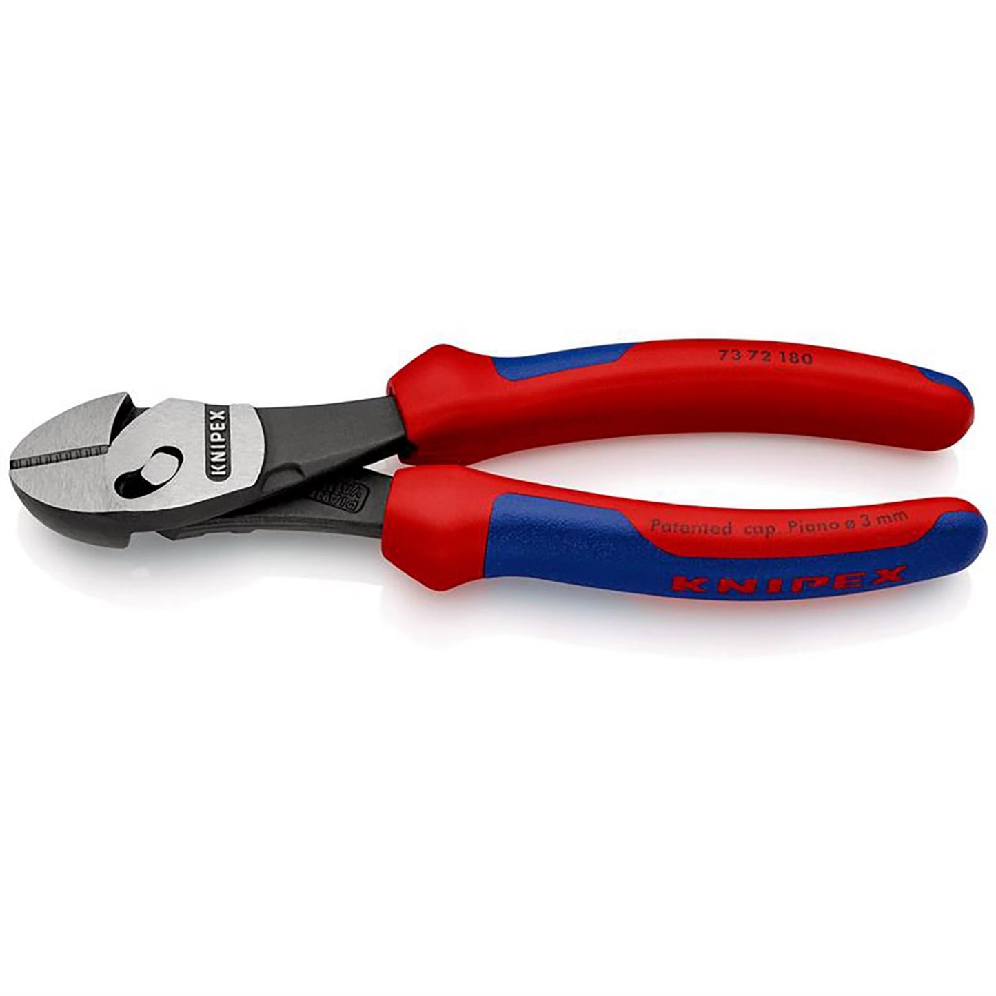 Knipex 24378 73 72 180 TwinForce® High Performance Diagonal Cutters with multi-component grips black atramentized 180mm Knipex