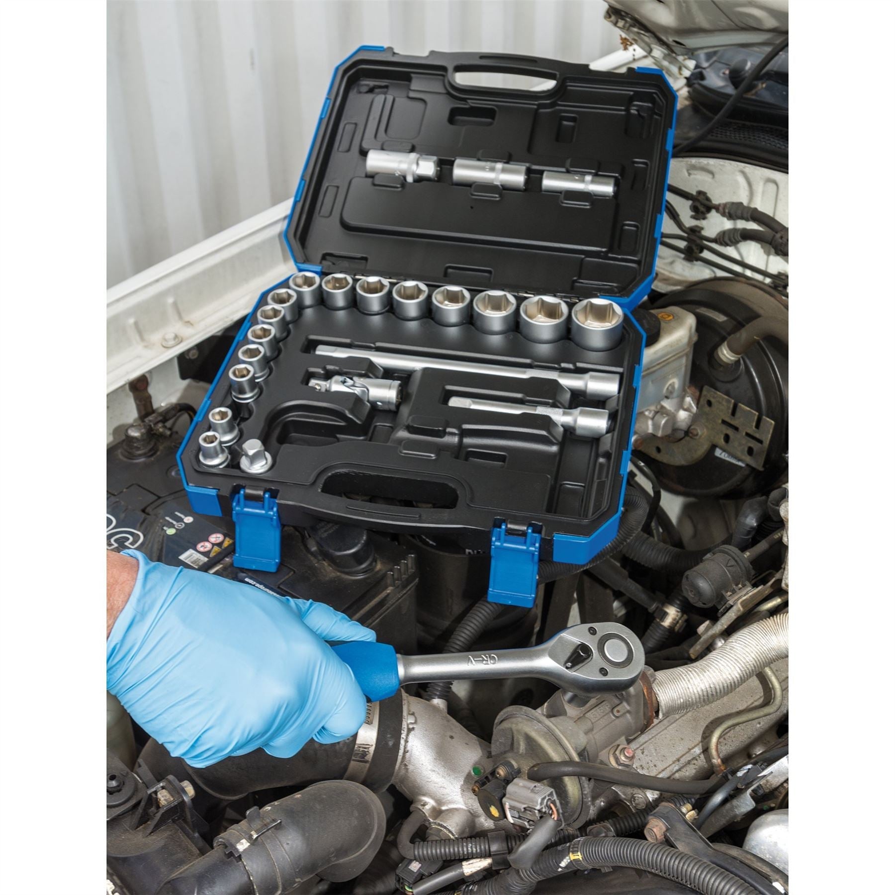 Draper 16362 Metric Socket Set 1/2" Sq. Dr. 24 Piece Draper