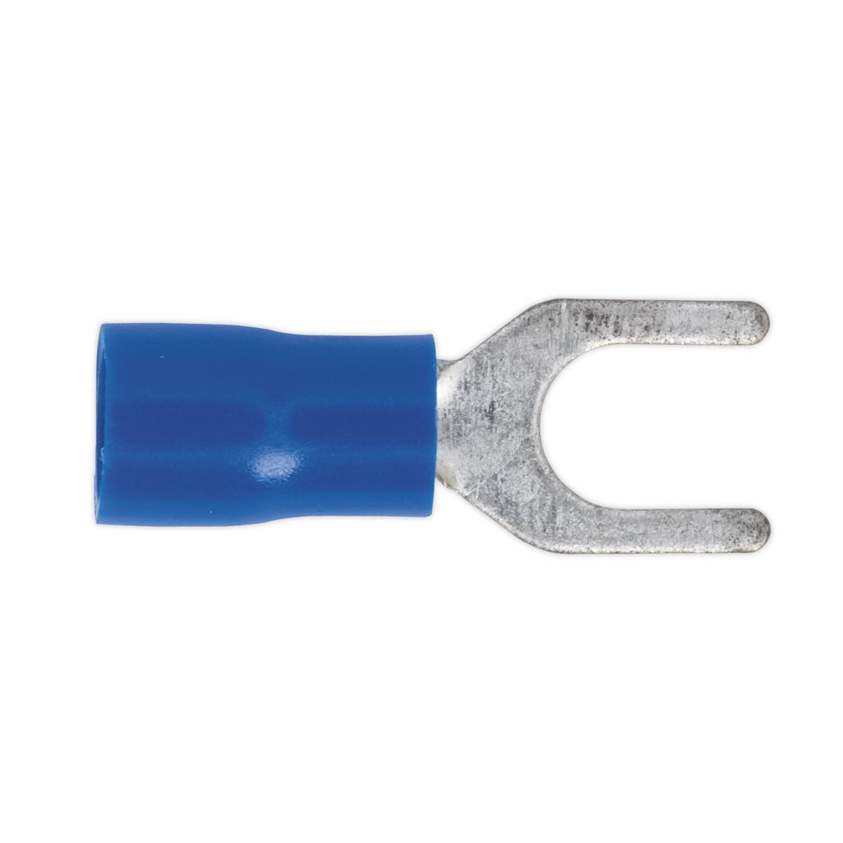 Sealey BT14 Easy-Entry Fork Terminal Ø5.3mm (2BA) Blue Pack of 100 Sealey