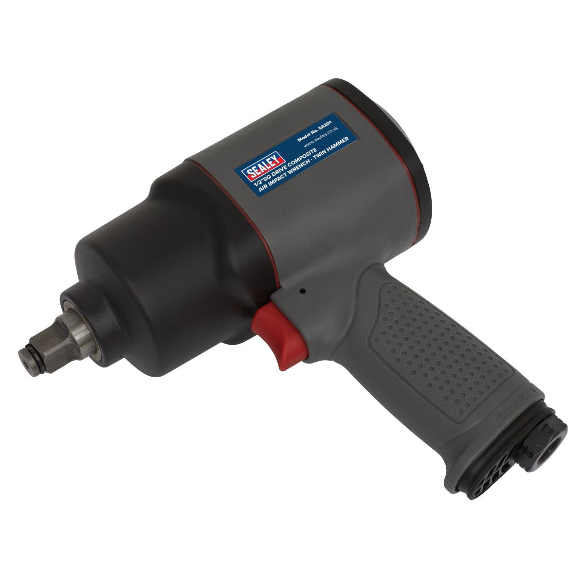 Sealey SA201 Air Impact Wrench 1/2"Sq Drive Composite - Twin Hammer Sealey