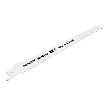 Sealey SRBR611DF Reciprocating Saw Blade Wood & Nail 150mm 6tpi - Pack of 5 Sealey