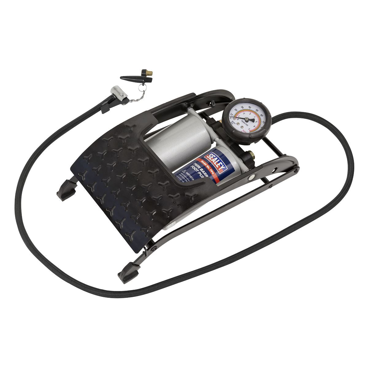 Sealey FP4 Foot Pump Twin Barrel Sealey