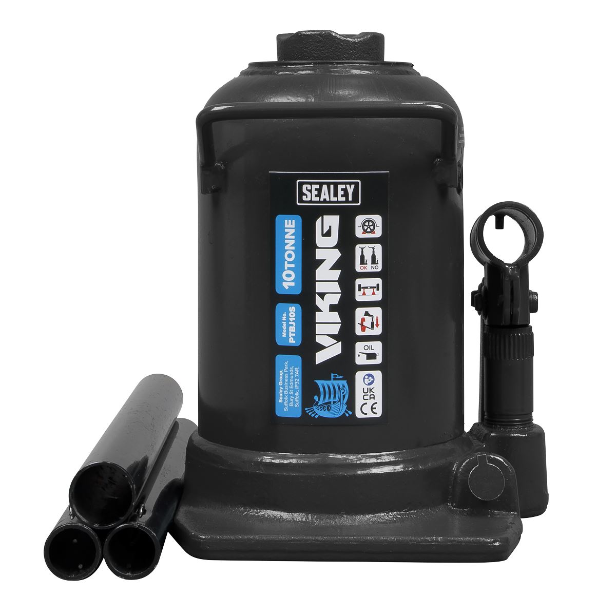 Sealey PTBJ10S Viking Telescopic Bottle Jack 10 Tonne Sealey