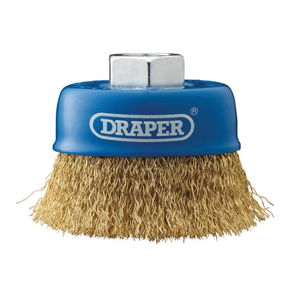 Draper 41444 Brassed Steel Crimped Wire Cup Brush 75mm M14 Draper