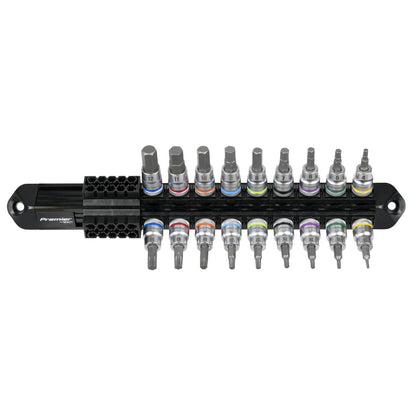 Sealey AK6252 Premier Platinum Series Hex & TRX-Star* Socket Bit Set 3/8"Sq Drive 18pc Sealey
