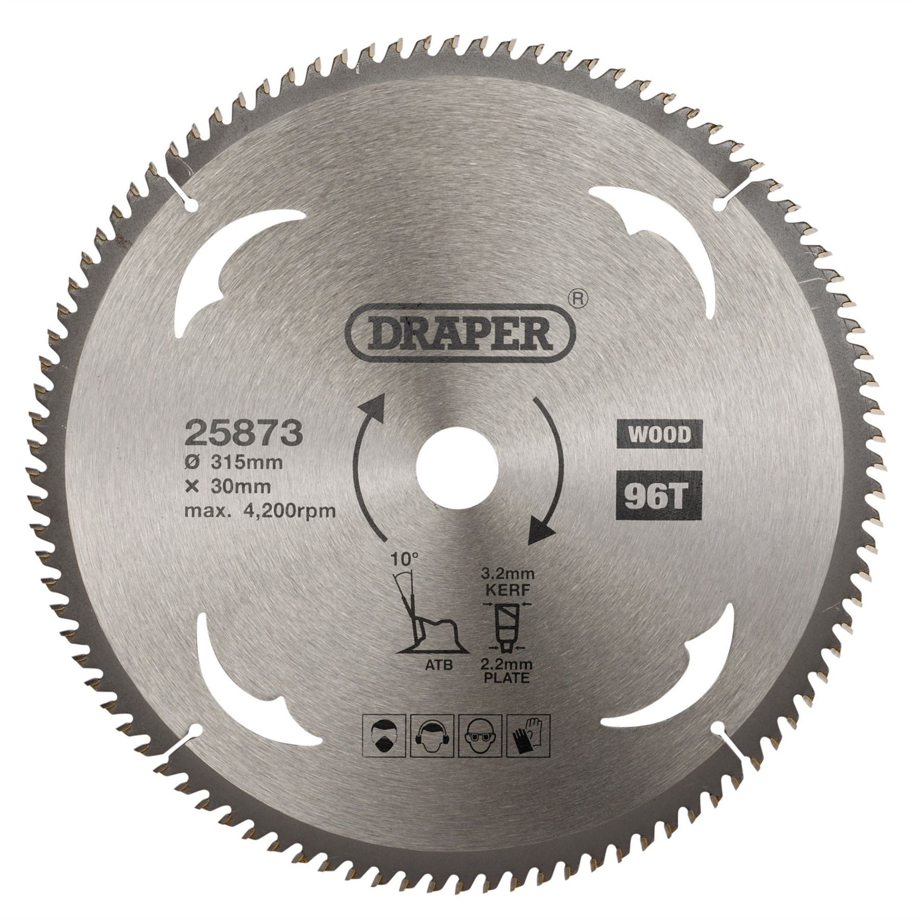 Draper 25873 TCT Circular Saw Blade for Wood 315 x 30mm 96T Draper