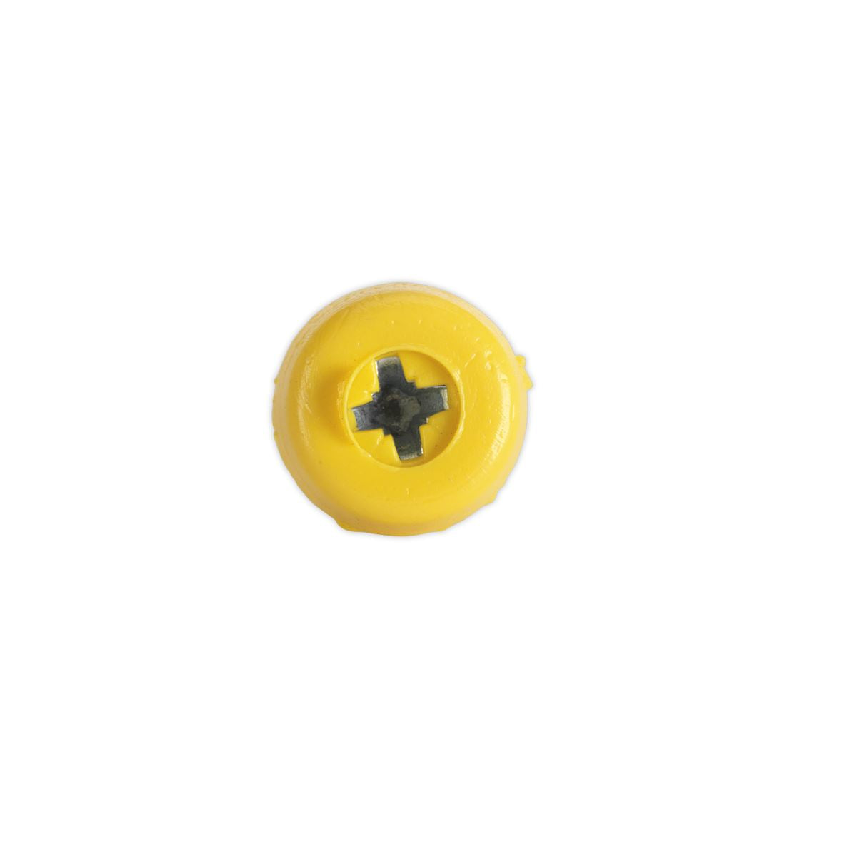 Sealey PTNP2 Numberplate Screw Plastic Enclosed Head 4.8 x 18mm Yellow Pack of 50 Sealey