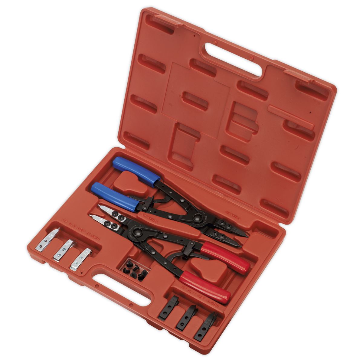Sealey AK8500 Circlip Pliers Set Internal/External 265mm Heavy-Duty Sealey