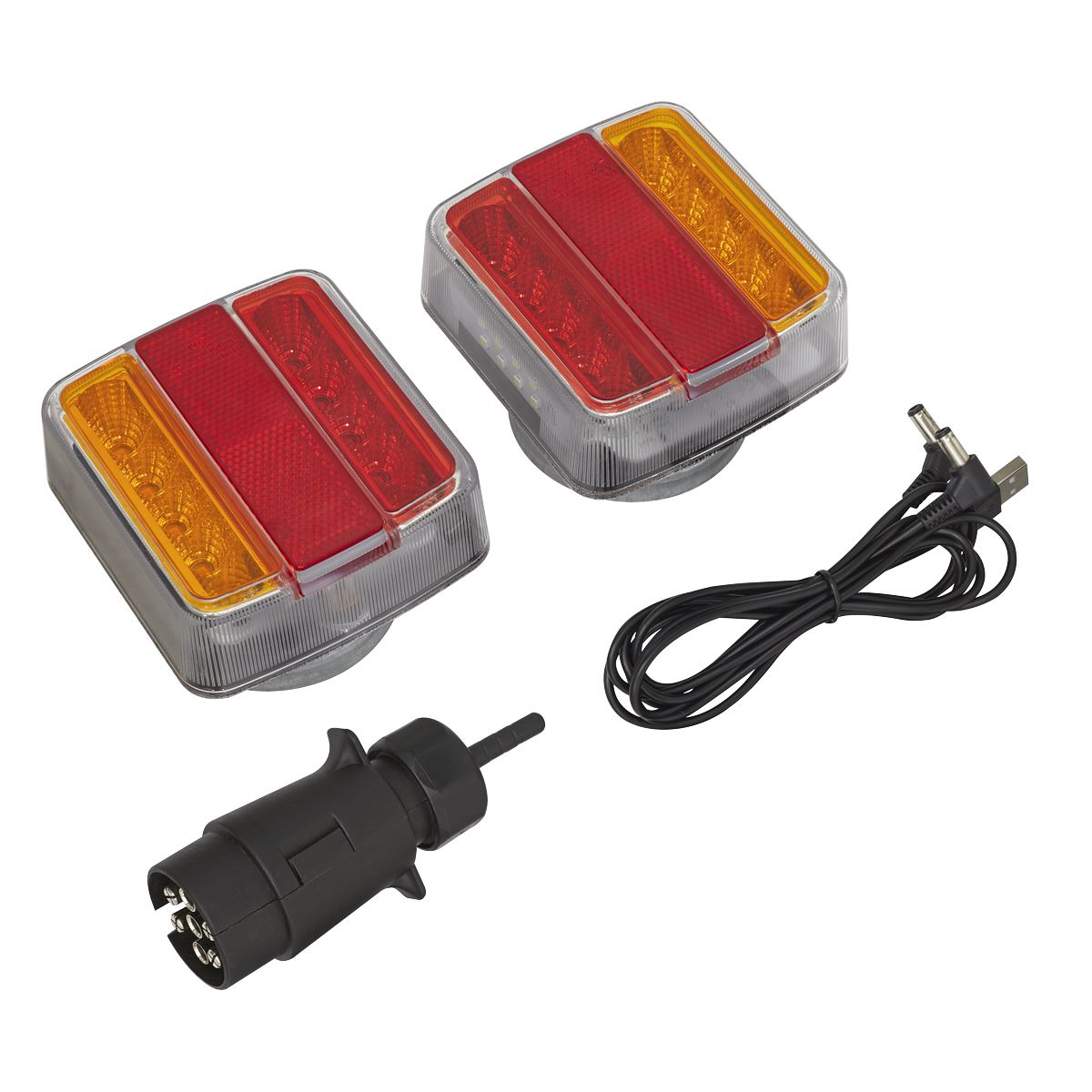 Sealey TB18LEDW Wireless SMD LED Trailer Light Set 2pc Sealey