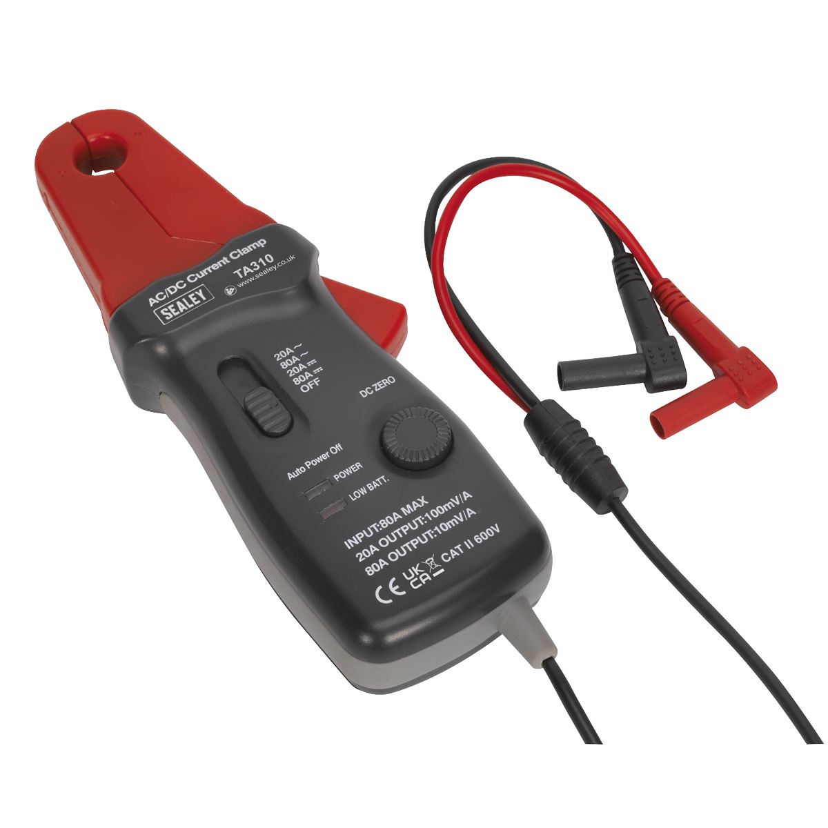 Sealey TA310 Current Clamp 20A/80A AC/DC - 12mm Sealey