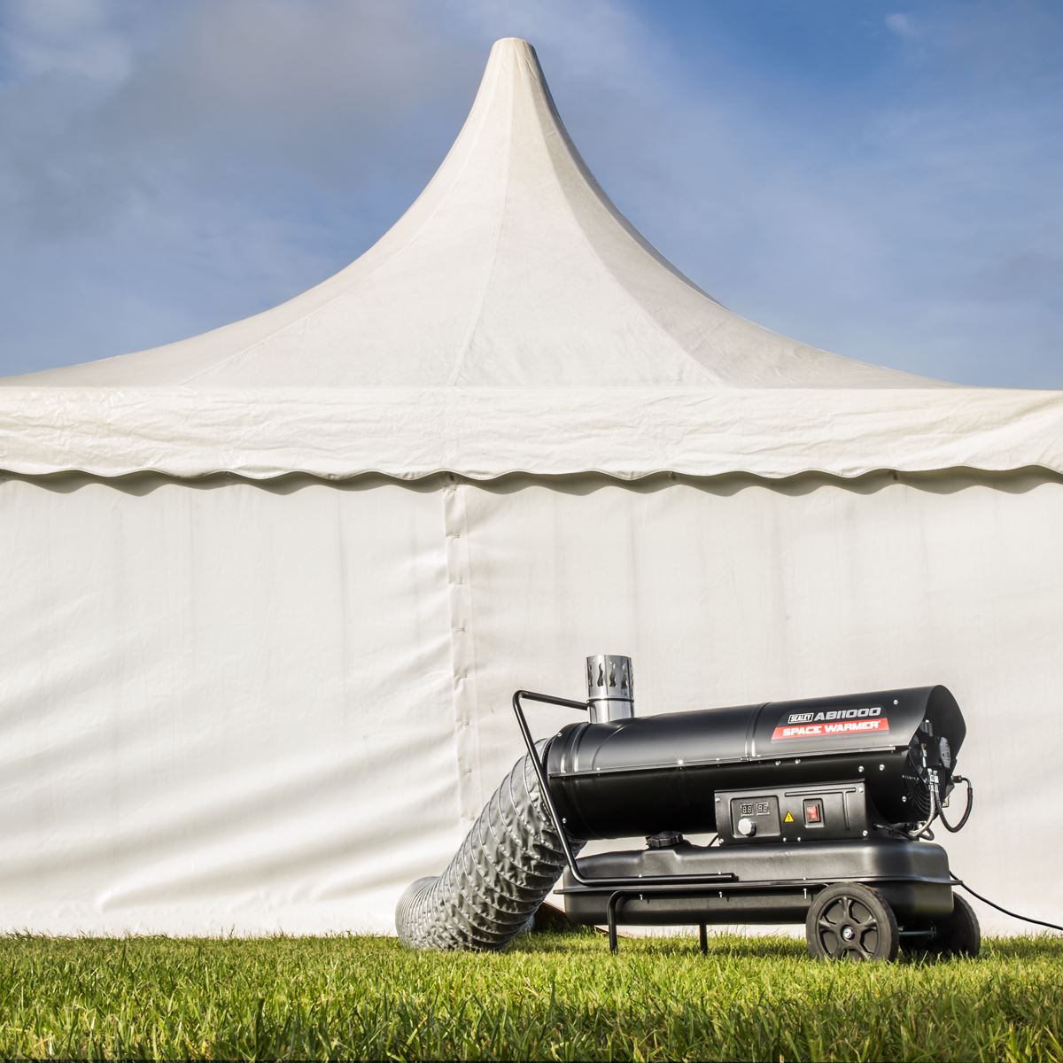 Sealey ABI1000 Space Warmer® Indirect Kerosene/Diesel Heater 102,000Btu/hr with Wheels Sealey