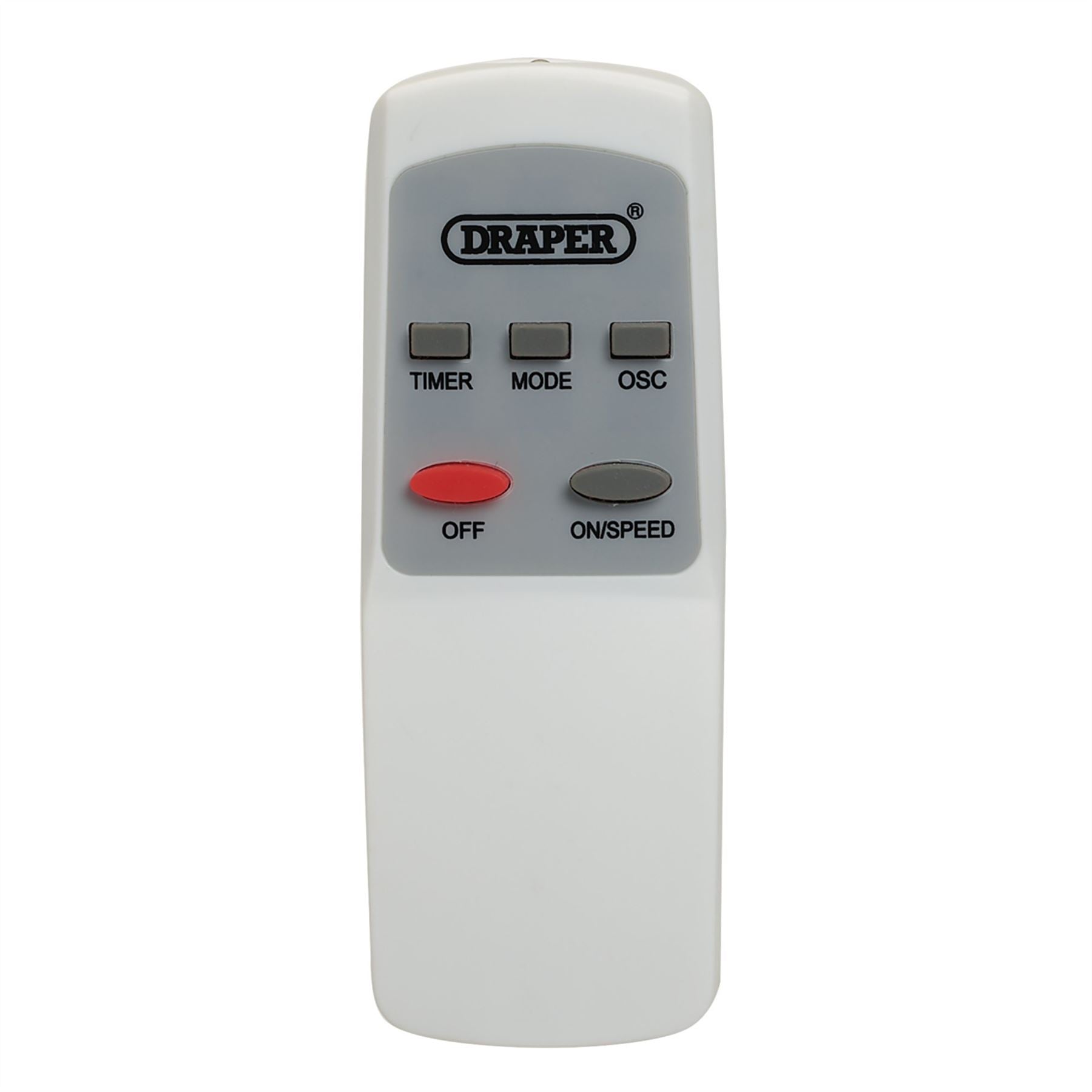 Draper 70975 230V Oscillating Wall Mounted Fan with Remote Control 16"/400mm 3 Speed Draper