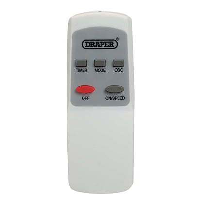 Draper 70975 230V Oscillating Wall Mounted Fan with Remote Control 16"/400mm 3 Speed Draper