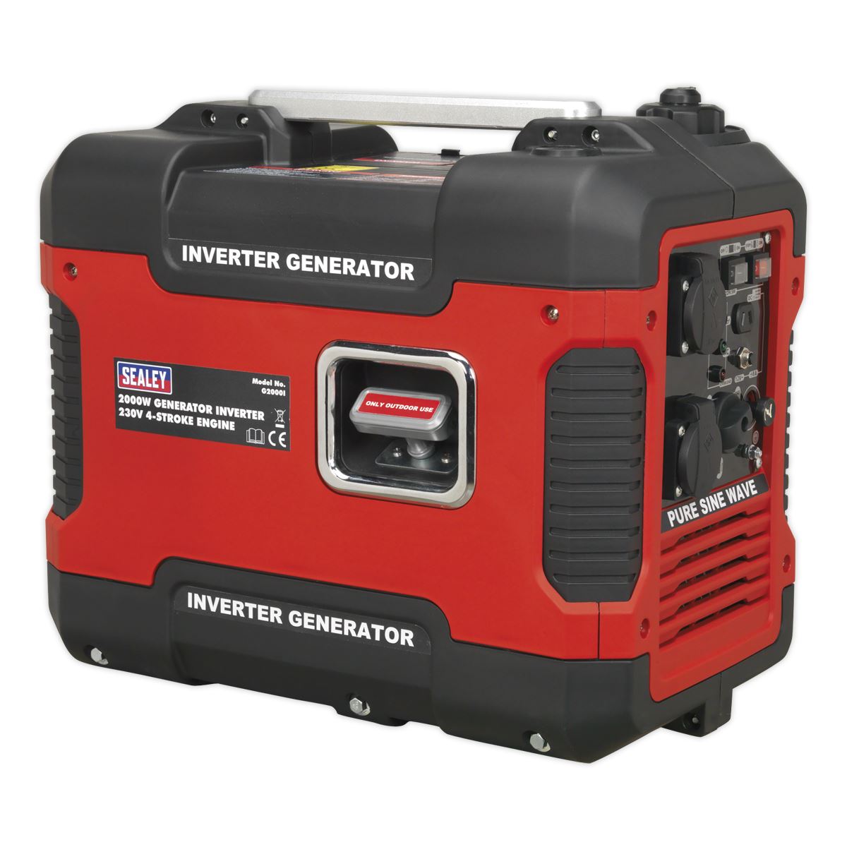 Sealey G2000I Inverter Generator 2000W 230V 4-Stroke Engine Sealey