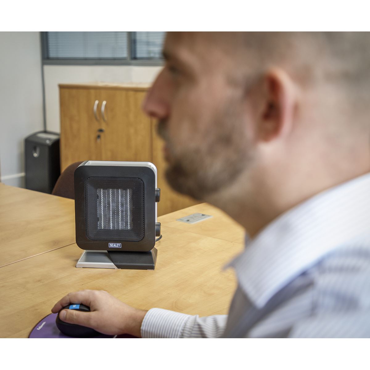 Sealey CH2013 Ceramic Fan Heater 1400W/230V 2 Heat Settings Sealey