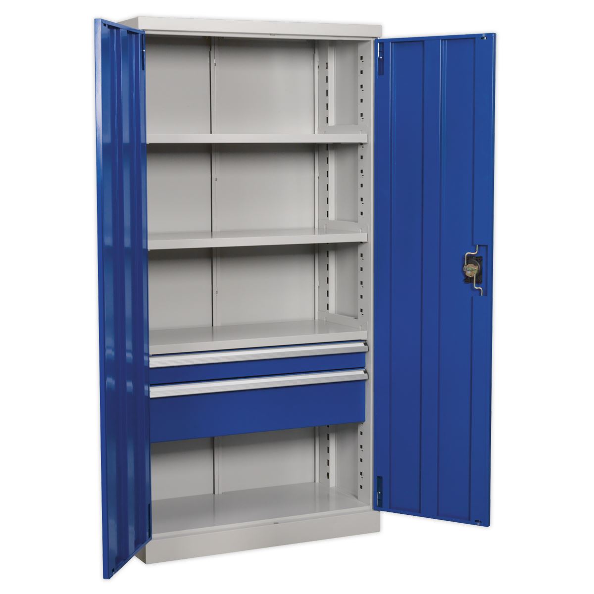 Sealey APICCOMBO2 Industrial Cabinet 2 Drawer 3 Shelf 1800mm Sealey