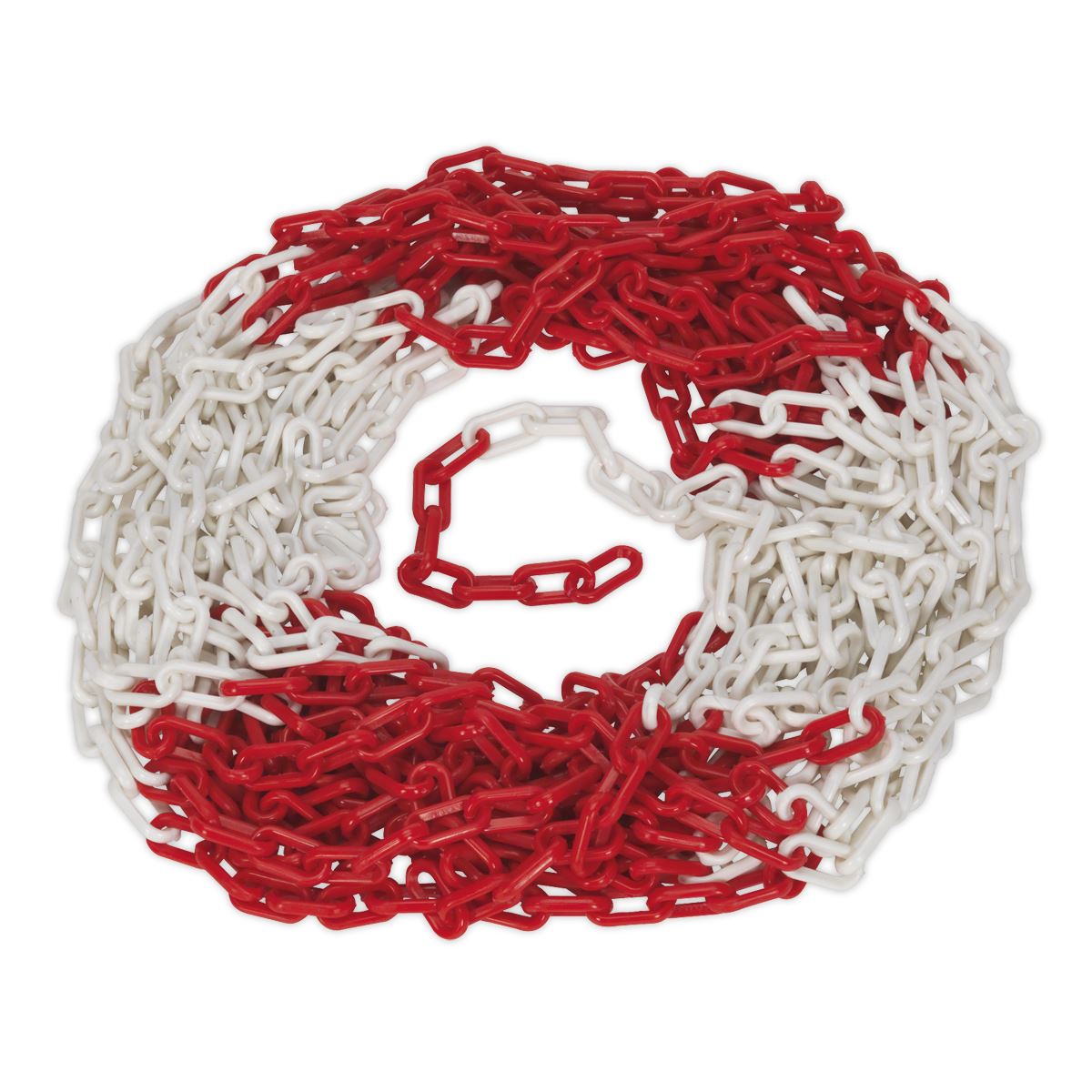 Sealey HSC25M Safety Chain Red/White 25m x 6mm Sealey