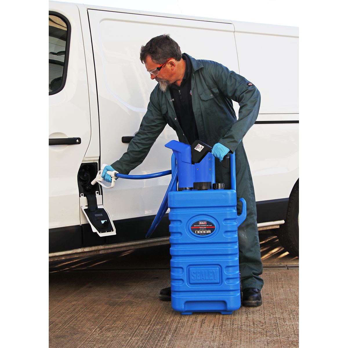 Sealey DT55BCOMBO1 Mobile Dispensing Tank 55L with AdBlue® Pump - Blue Sealey