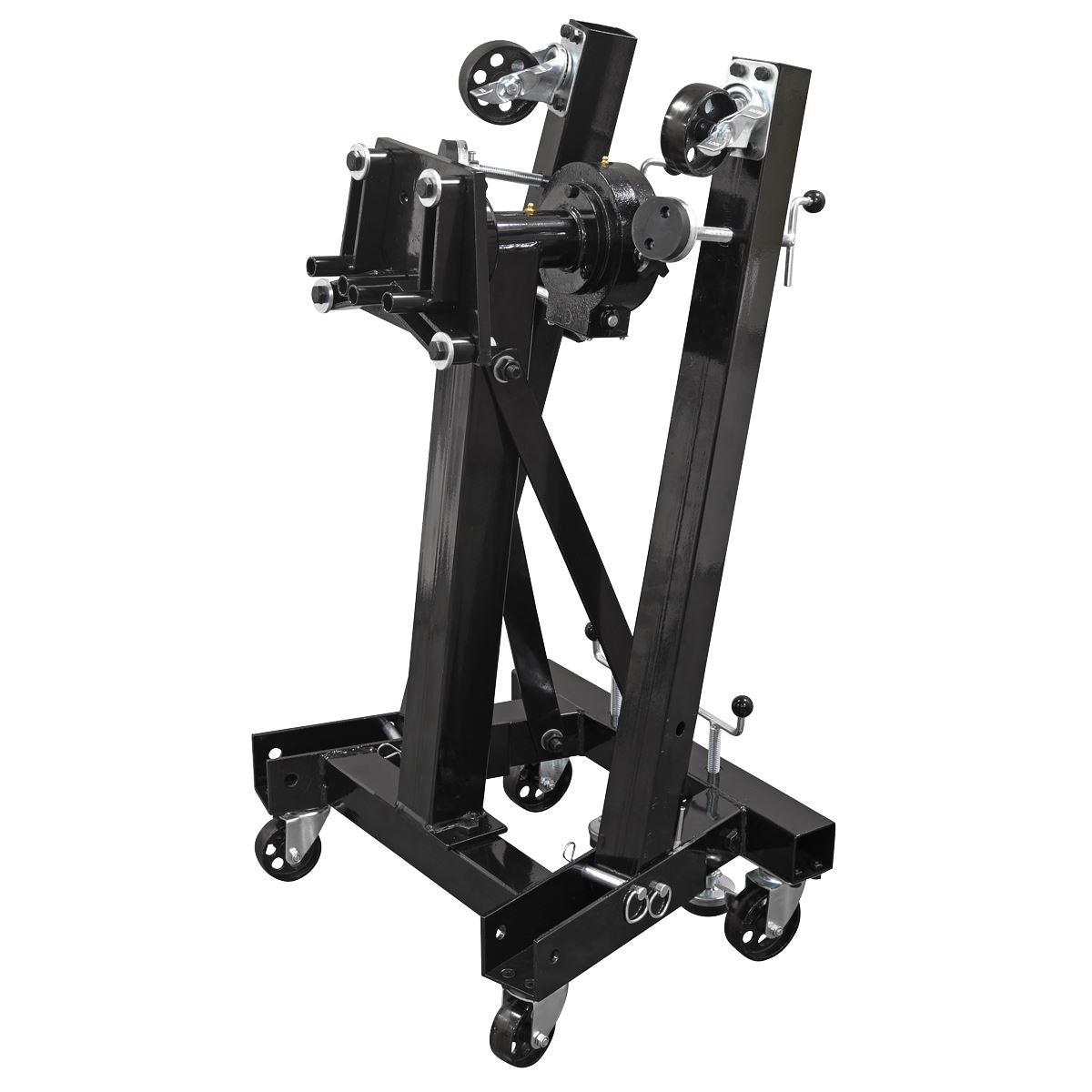 Sealey ES680D Folding 360º Rotating Engine Stand with Geared Handle Drive 680kg Capacity Sealey