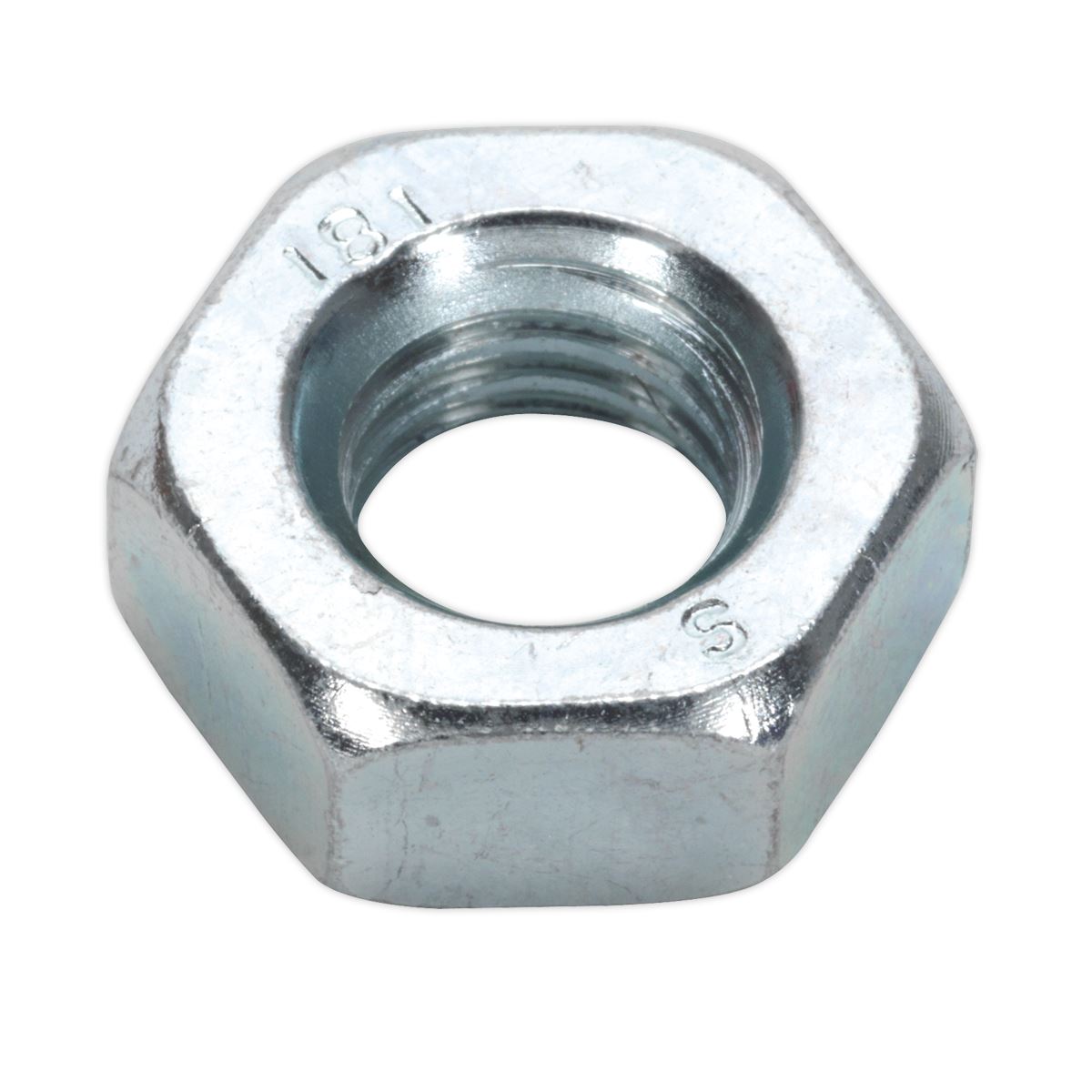 Sealey SN10 Steel Nut DIN 934 - M10 Zinc Pack of 100 Sealey