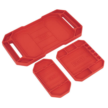 Sealey APNST4 Flexible Tool Trays Non-Slip - Pack of 3 Sealey
