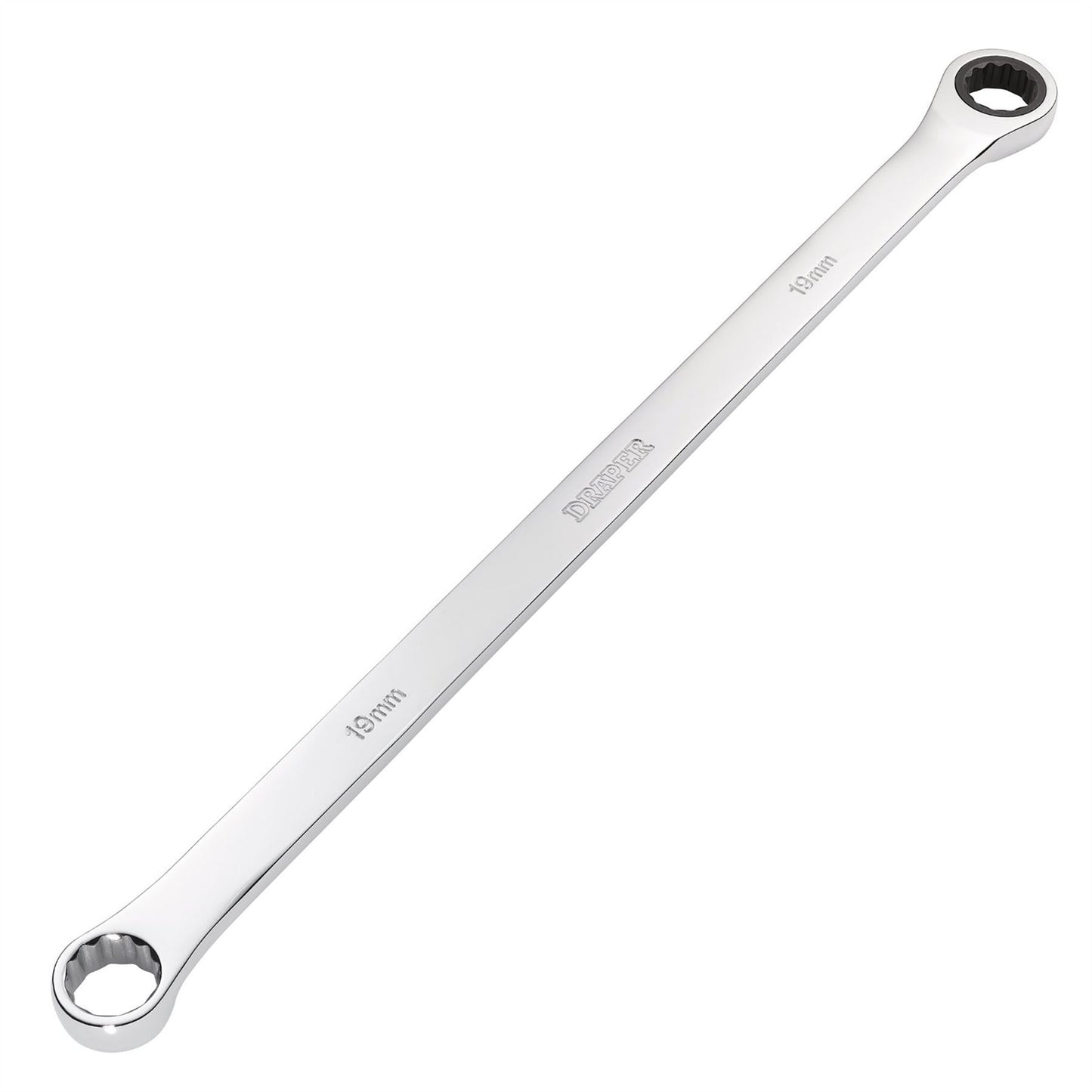 Draper 27777 HI-TORQ® Metric Extra-Long Double Ring Ratchet Spanner 19mm Draper